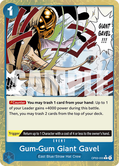 Gum-Gum Giant Gavel OP03-055 (Parallel 3) One Piece Card The Best One Piece Karte