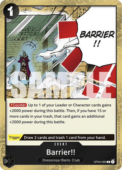 Barrier!! OP04-095 (Parallel 2) One Piece Card The Best One Piece Karte
