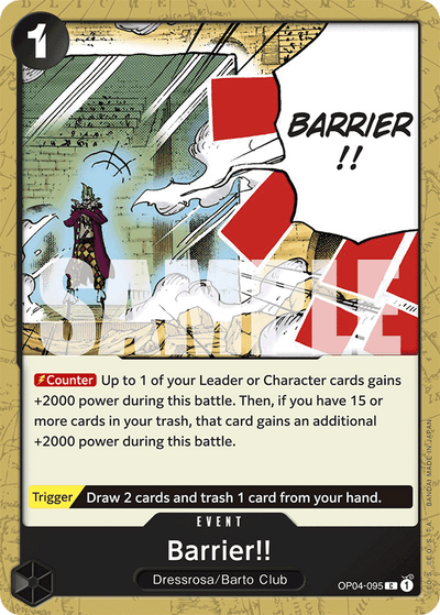 Barrier!! OP04-095_r1 One Piece Card The Best One Piece Karte
