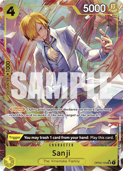Sanji OP04-104 (Parallel 3) One Piece Card The Best One Piece Karte