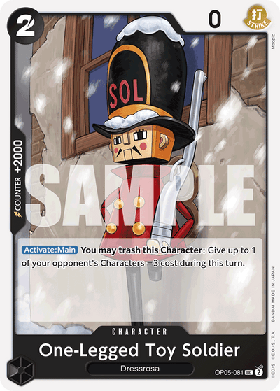 One-Legged Toy Soldier OP05-081_r1 One Piece Card The Best One Piece Karte