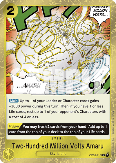 Two-Hundred Million Volts Amaru OP05-115_r1 One Piece Card The Best One Piece Karte