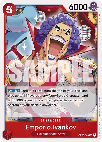 Emporio.Ivankov OP06-003_r1 One Piece Card The Best One Piece Karte
