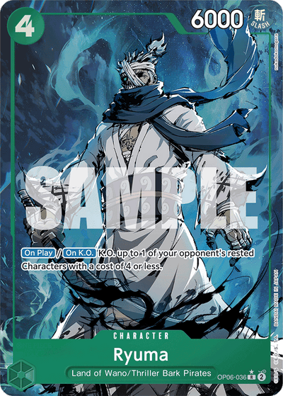 Ryuma OP06-036 (Parallel 4) One Piece Card The Best One Piece Karte