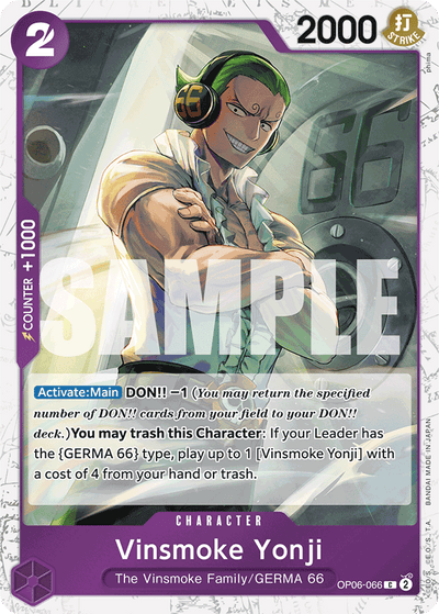 Vinsmoke Yonji OP06-066 (Parallel 2) One Piece Card The Best One Piece Karte