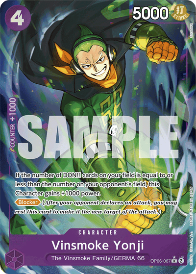 Vinsmoke Yonji OP06-067 (Parallel 3) One Piece Card The Best One Piece Karte