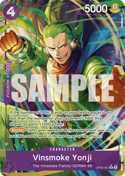 Vinsmoke Yonji OP06-067 (Parallel 4) One Piece Card The Best One Piece Karte