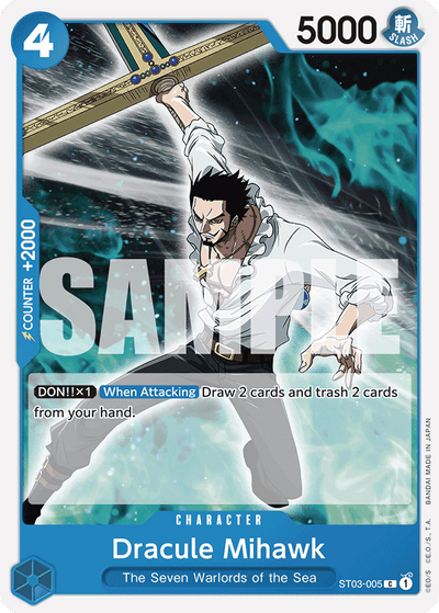 Dracule Mihawk ST03-005_r2 One Piece Card The Best One Piece Karte