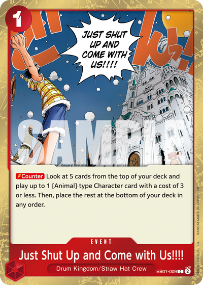 Just Shut Up and Come with Us!!!! EB01-009 (Parallel 1) One Piece Card The Best Vol. 2 One Piece Karte