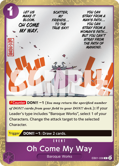 Oh Come My Way EB01-038 (Parallel 1) One Piece Card The Best Vol. 2 One Piece Karte