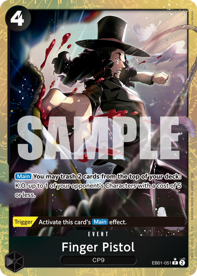 Finger Pistol EB01-051 (Parallel 1) One Piece Card The Best Vol. 2 One Piece Karte