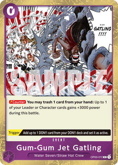 Gum-Gum Jet Gatling OP03-072_r1 One Piece Card The Best Vol. 2 One Piece Karte