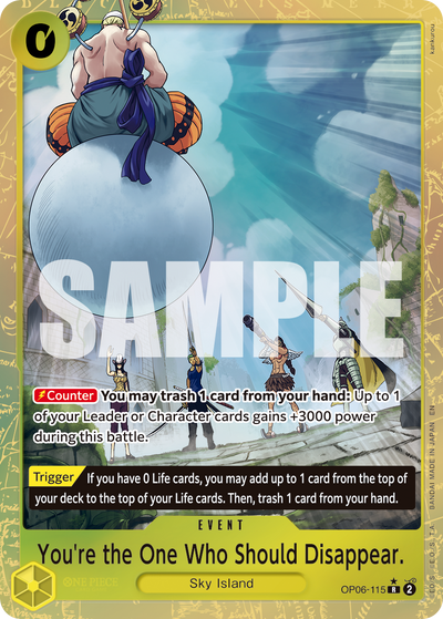 You're the One Who Should Disappear. OP06-115 (Parallel 1) One Piece Card The Best Vol. 2 One Piece Karte