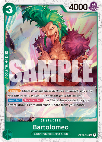 Bartolomeo OP07-031 (Parallel 1) One Piece Card The Best Vol. 2 One Piece Karte