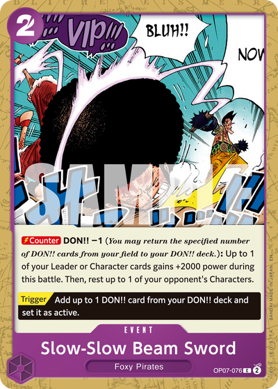 Slow-Slow Beam Sword OP07-076_r1 One Piece Card The Best Vol. 2 One Piece Karte