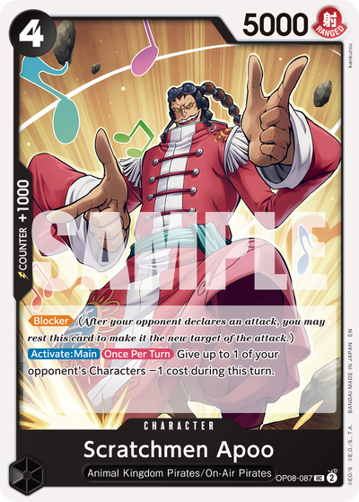 Scratchmen Apoo OP08-087_r1 One Piece Card The Best Vol. 2 One Piece Karte