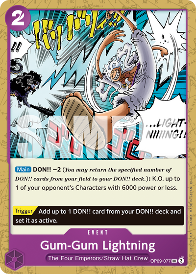 Gum-Gum Lightning OP09-077_r2 One Piece Card The Best Vol. 2 One Piece Karte