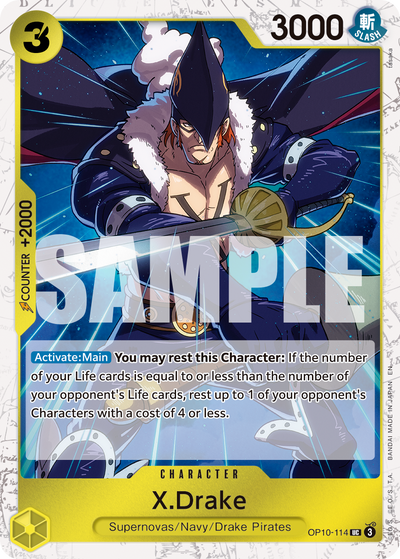 X.Drake OP10-114 (Parallel 1) One Piece Card The Best Vol. 2 One Piece Karte