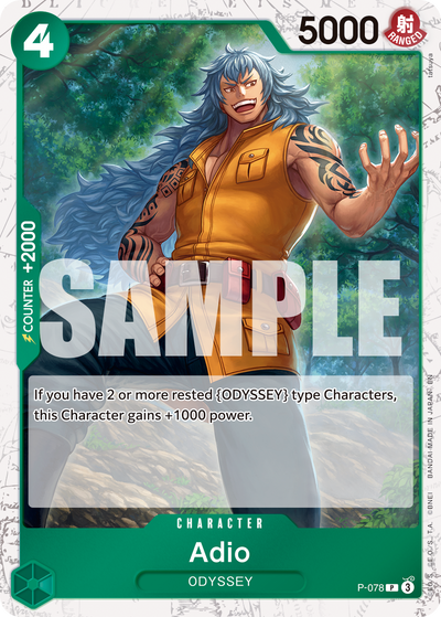Adio P-078 (Parallel 6) One Piece Card The Best Vol. 2 One Piece Karte