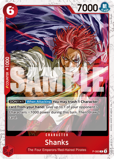 Shanks P-083 (Parallel 3) One Piece Card The Best Vol. 2 One Piece Karte