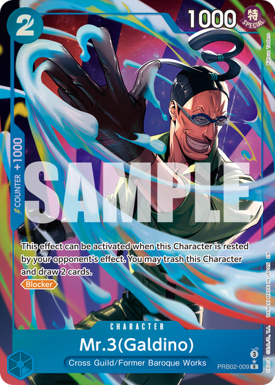 Mr.3(Galdino) PRB02-009 (Parallel 1) One Piece Card The Best Vol. 2 One Piece Karte