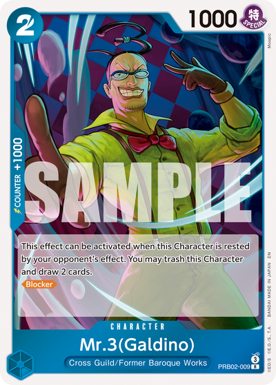 Mr.3(Galdino) PRB02-009 One Piece Card The Best Vol. 2 One Piece Karte