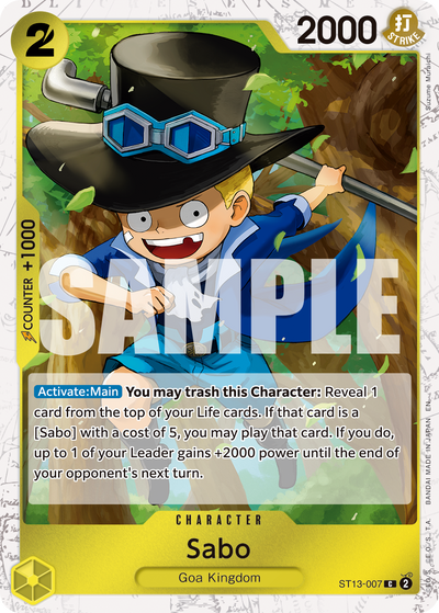 Sabo ST13-007 (Parallel 2) One Piece Card The Best Vol. 2 One Piece Karte