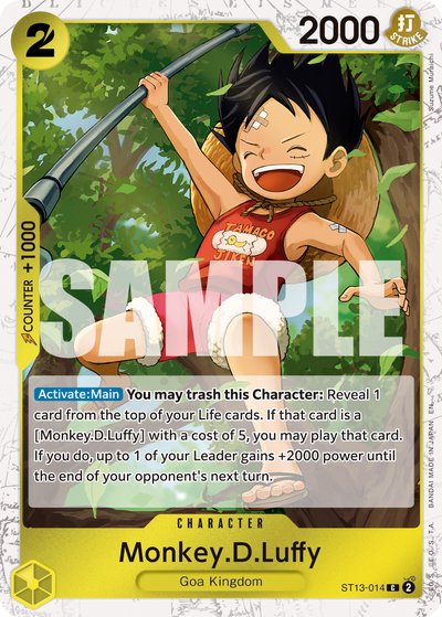 Monkey.D.Luffy ST13-014 (Parallel 2) One Piece Card The Best Vol. 2 One Piece Karte