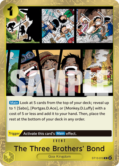 The Three Brothers' Bond ST13-019 (Parallel 1) One Piece Card The Best Vol. 2 One Piece Karte