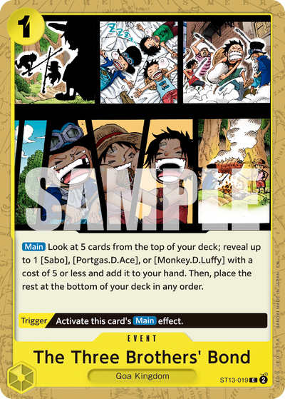 The Three Brothers' Bond ST13-019_r1 One Piece Card The Best Vol. 2 One Piece Karte