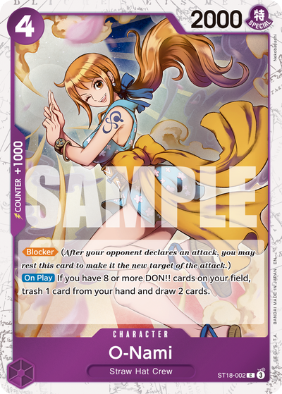 O-Nami ST18-002 (Parallel 1) One Piece Card The Best Vol. 2 One Piece Karte