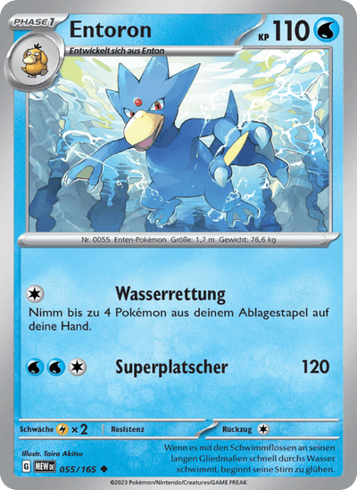 Entoron 055/165 151 Pokémon Karte