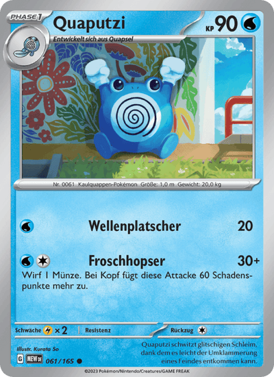 Quaputzi 061/165 151 Pokémon Karte