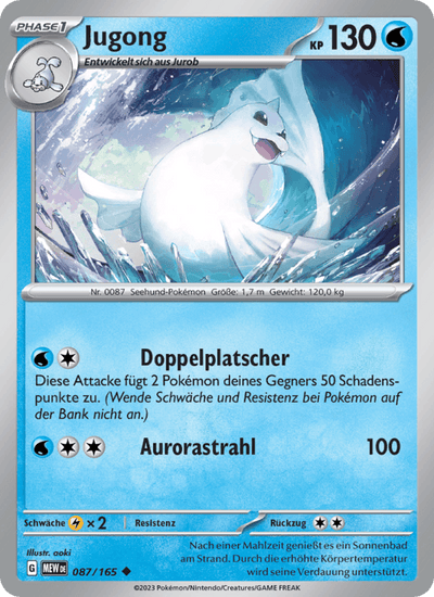 Jugong 087/165 151 Pokémon Karte