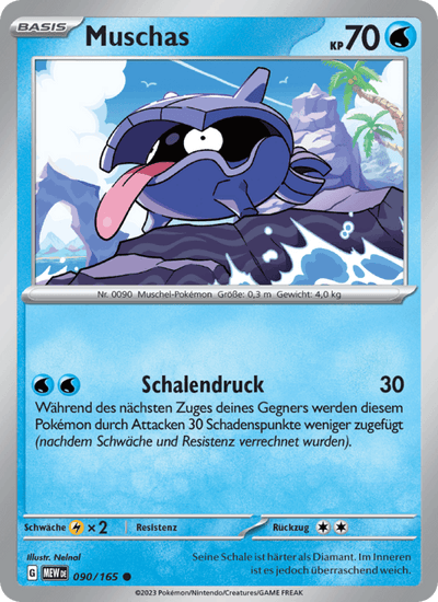 Muschas 090/165 151 Pokémon Karte