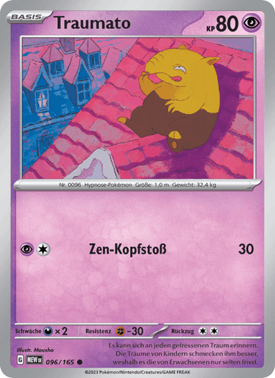 Traumato 096/165 151 Pokémon Karte