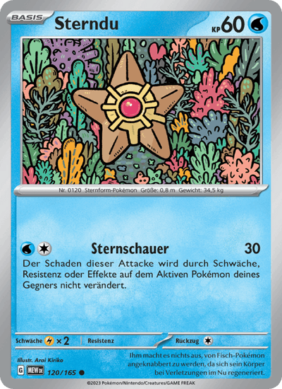 Sterndu 120/165 151 Pokémon Karte