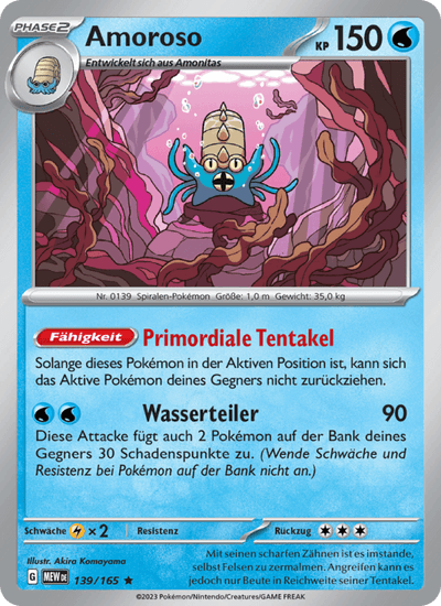 Amoroso 139/165 151 Pokémon Karte