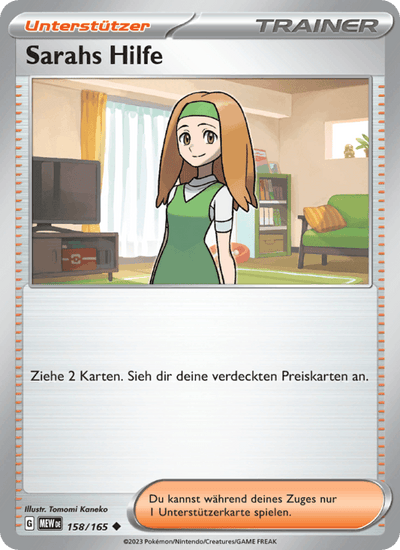 Sarahs Hilfe 158/165 151 Pokémon Karte