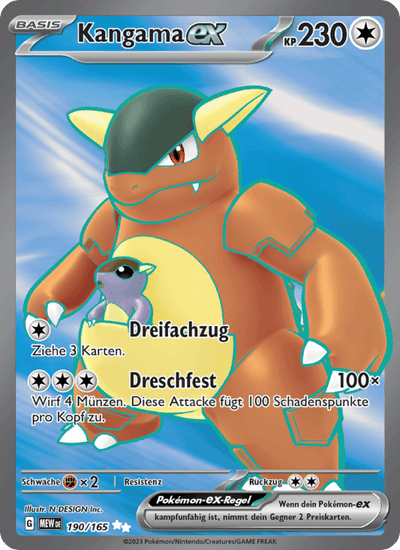 Kangama-ex 190/165 151 Pokémon Karte