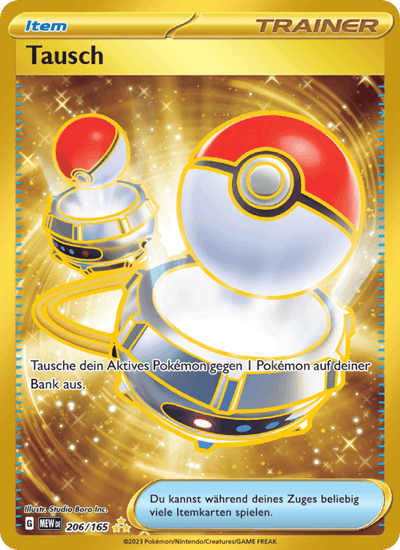 Tausch 206/165 151 Pokémon Karte