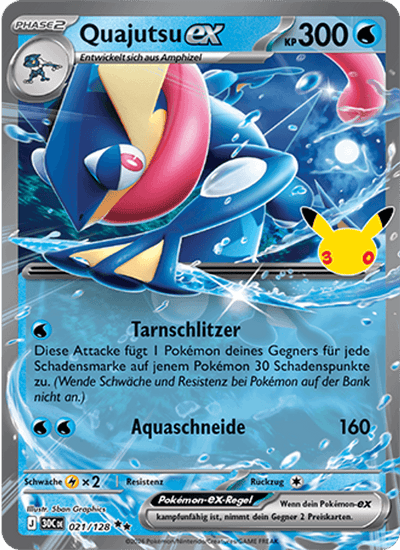 Quajutsu-ex 021/128 30th Celebration Pokémon Karte