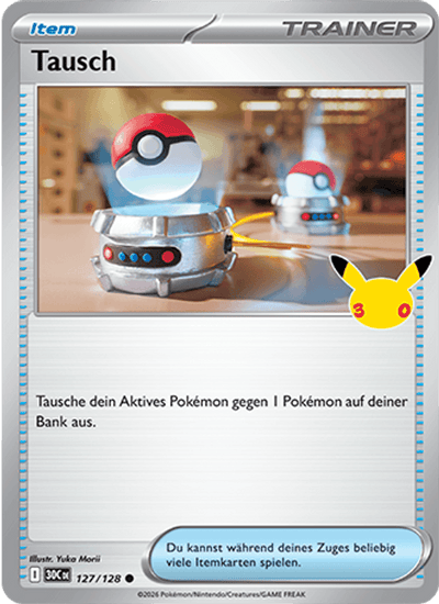 Tausch 127/128 30th Celebration Pokémon Karte