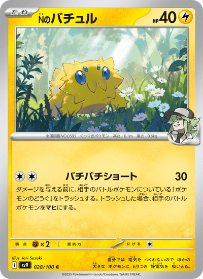 Ns Wattzapf 028/100 Battle Partners Pokémon Karte