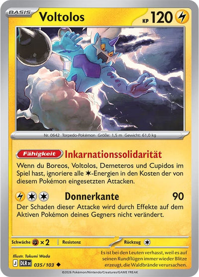 Voltolos 035/103 Delta-Herrschaft Pokémon Karte