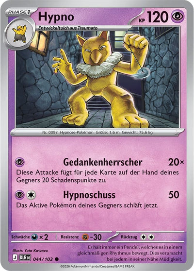Hypno 044/103 Delta-Herrschaft Pokémon Karte