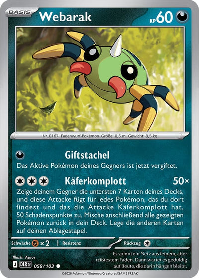 Webarak 058/103 Delta-Herrschaft Pokémon Karte
