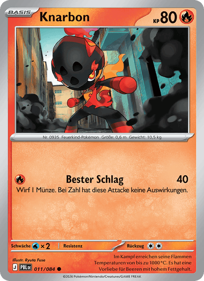 Knarbon 011/084 Dunkelnacht Pokémon Karte
