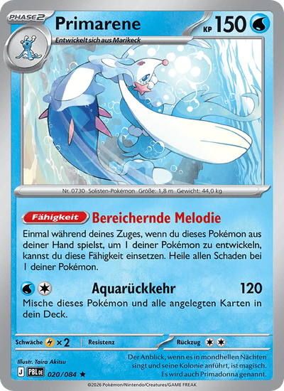 Primarene 020/084 Dunkelnacht Pokémon Karte