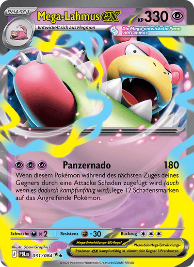 Mega-Lahmus-ex 031/084 Dunkelnacht Pokémon Karte